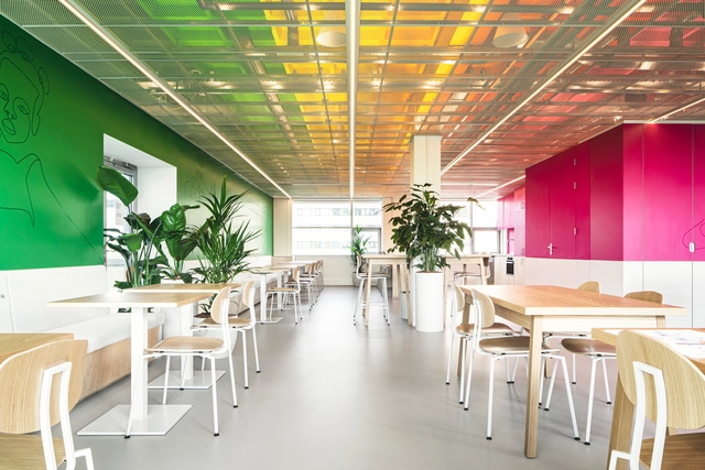 Aidsfonds SoaAids Netherlands Offices / Hollandse Nieuwe - Interior Photography, Office Buildings, Table, Chair, Lighting